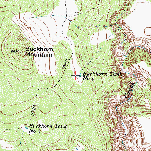 Topographic Map of Buckhorn Tank Number Four, AZ