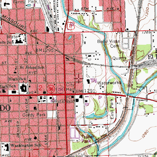 Topographic Map of El Dorado City Hall, KS