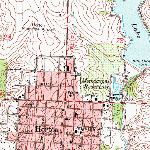 Topographic Map of Kansas Department of Transportation Area 11 Shop, KS