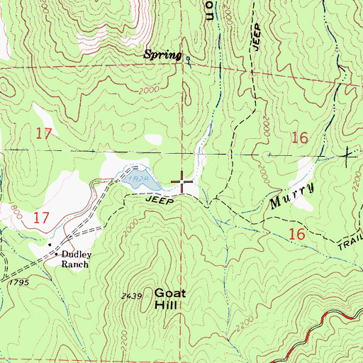 Topographic Map of Woolley Canyon, CA