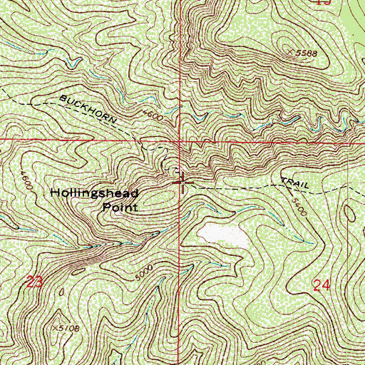 Topographic Map of Buckhorn Trail, AZ