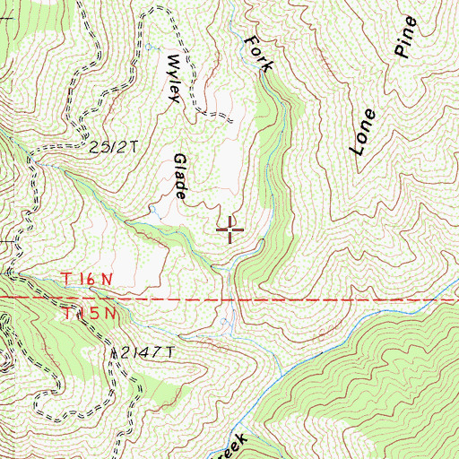 Topographic Map of Wyley Glade, CA