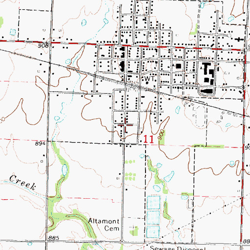 Topographic Map of Labette County Highway Department, KS