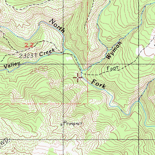 Topographic Map of Wyman Creek, CA