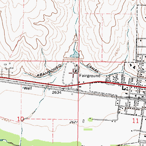 Topographic Map of Gray County Extension Office, KS