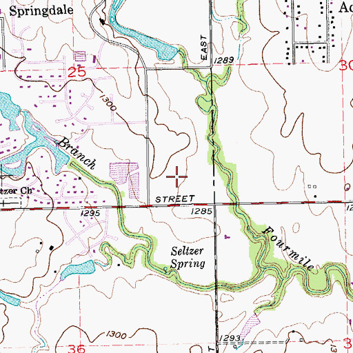 Topographic Map of Wichita Four Mile Creek Wastewater Treatment Plant, KS
