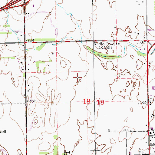 Topographic Map of Abilene Water Plant, KS