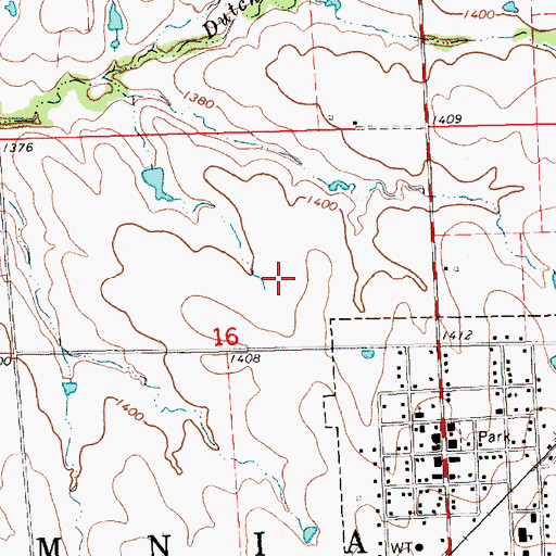 Topographic Map of Atlanta Wastewater Treatment Plant, KS