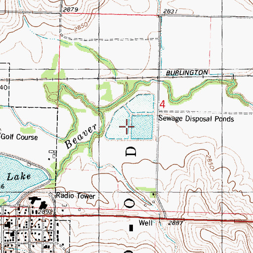 Topographic Map of Atwood Wastewater Treatment Facility, KS
