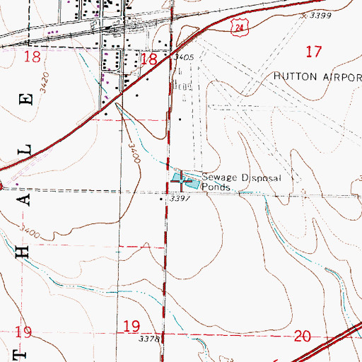 Topographic Map of Brewster Wastewater Plant, KS