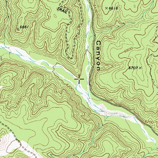 Topographic Map of Buckskin Canyon, AZ