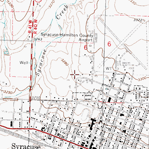 Topographic Map of Hamilton County Department of Public Works, KS