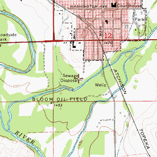 Topographic Map of Medicine Lodge Water Treatment Facility, KS