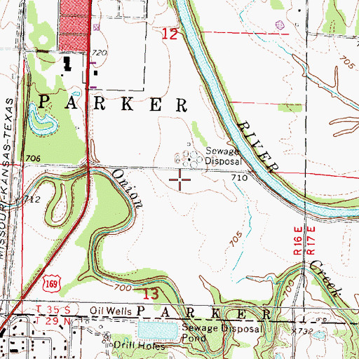 Topographic Map of Coffeyville Wastewater Treatment Facility, KS