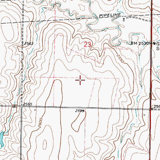 Topographic Map of Dodge City Wastewater Treatment Plant, KS