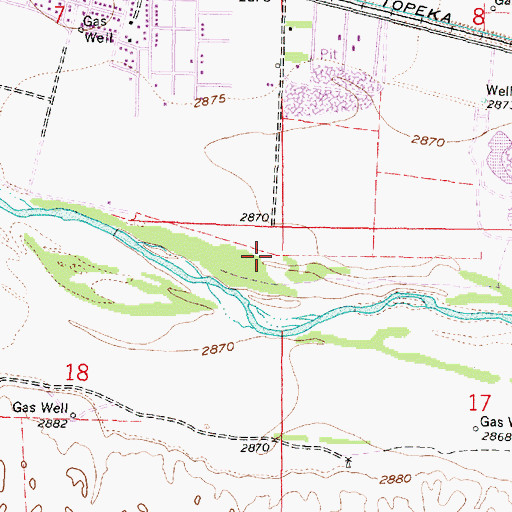 Topographic Map of Holcomb East Wastewater Plant, KS