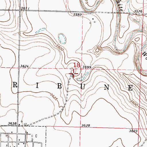 Topographic Map of Horace Wastewater Plant, KS
