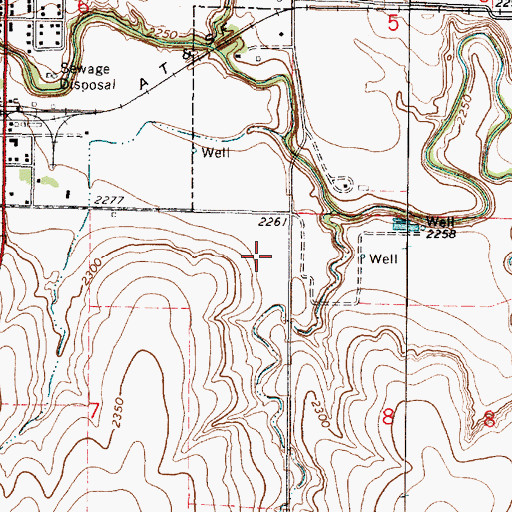 Topographic Map of Jetmore Wastewater Treatment Facility, KS