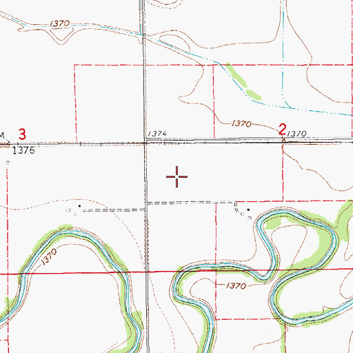 Topographic Map of Lincoln Wastewater Plant, KS