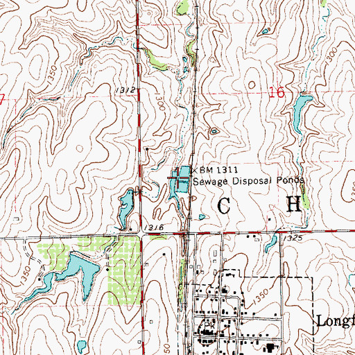 Topographic Map of Longford Wastewater Plant, KS