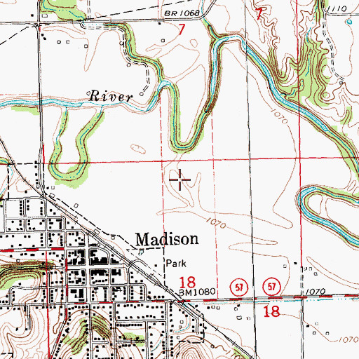 Topographic Map of Madison Wastewater Treatment Facility, KS