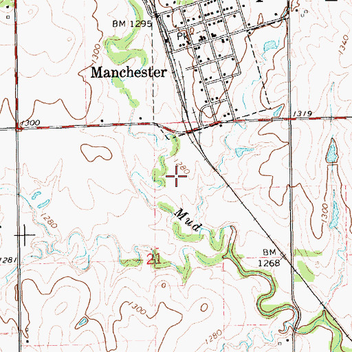 Topographic Map of Manchester Wastewater Plant, KS