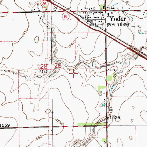 Topographic Map of Reno County Sewer District Number 201, KS