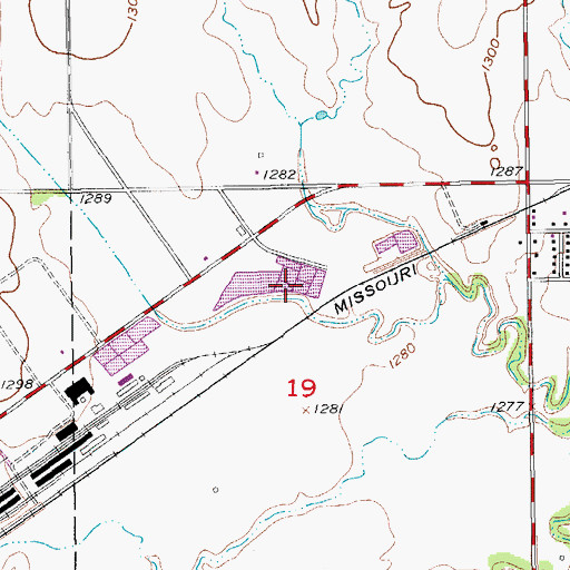 Topographic Map of Smolan Wastewater Plant, KS