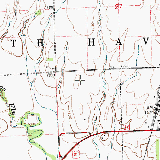 Topographic Map of South Haven Wastewater Plant, KS