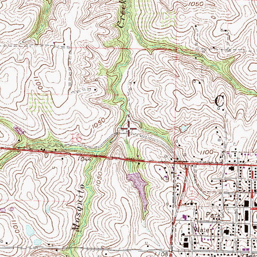 Topographic Map of Troy Wastewater Treatment Plant Mosquito Creek, KS