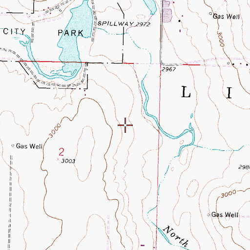 Topographic Map of Ulysses Wastewater Treatment Facility, KS