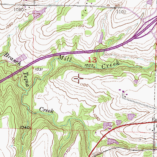 Topographic Map of Williamsburg Municipal Water Treatment Facility, KS