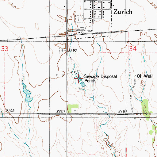 Topographic Map of Zurich Wastewater Plant, KS