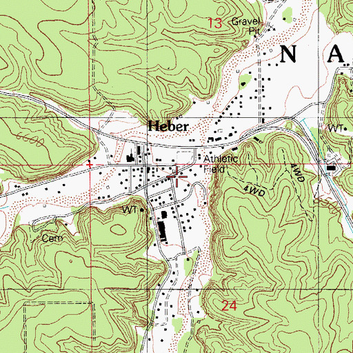 Topographic Map of Buckskin Wash, AZ