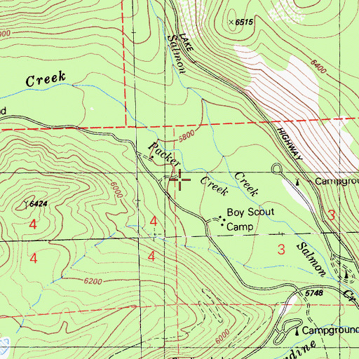 Topographic Map of Yolo County Boys Camp, CA