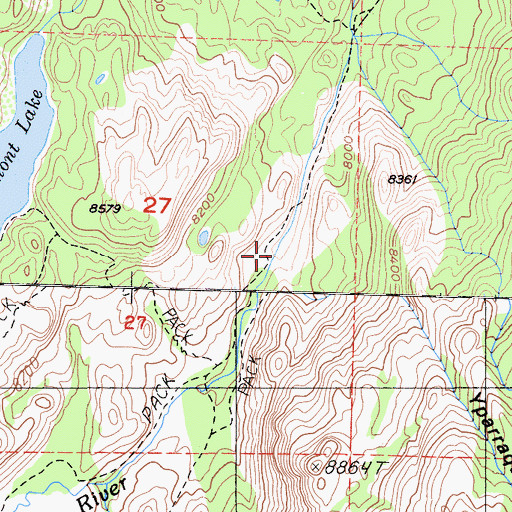 Topographic Map of Yparraquirre Canyon, CA