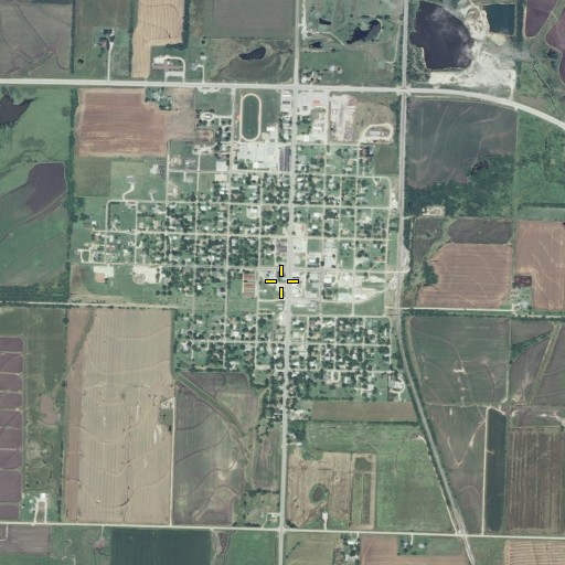 Aerial/Satellite Image of Moran Post Office, KS