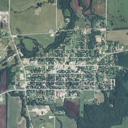 Aerial/Satellite Image of Mound City Post Office, KS