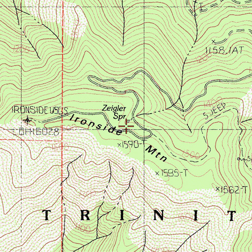 Topographic Map of Zeigler Spring, CA