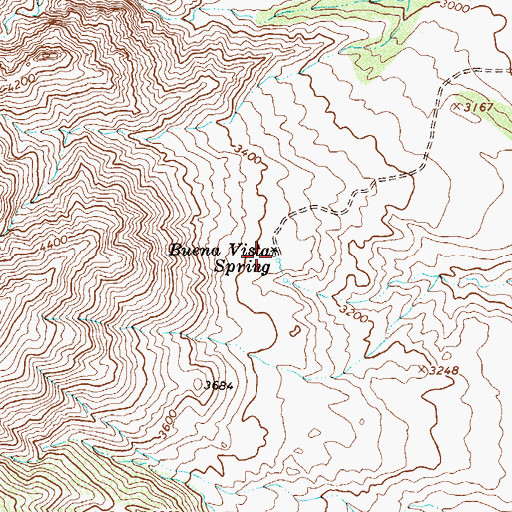 Topographic Map of Buena Vista Spring, AZ