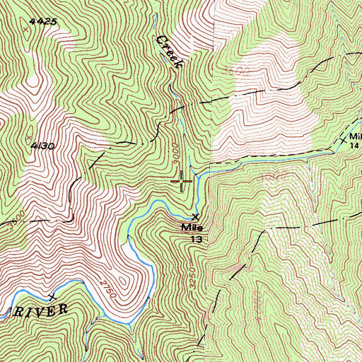 Topographic Map of Zip Creek, CA