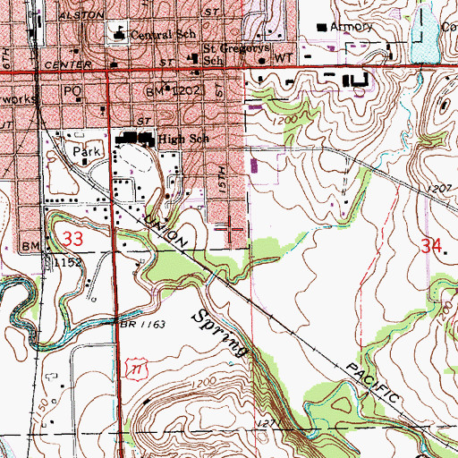 Topographic Map of Black Squirrel Mobile Home Park, KS