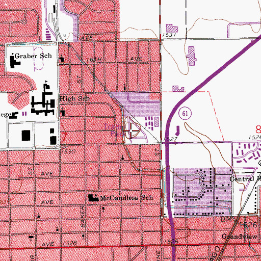 Topographic Map of Coach Lamp Village Mobile Home Park I, KS