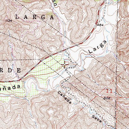 Topographic Map of Caada Del Aliso, CA