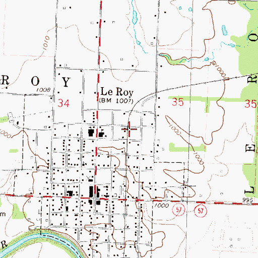 Topographic Map of Desloover Mobile Home Park, KS