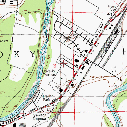 Topographic Map of Four Seasons Mobile Home Estates, KS