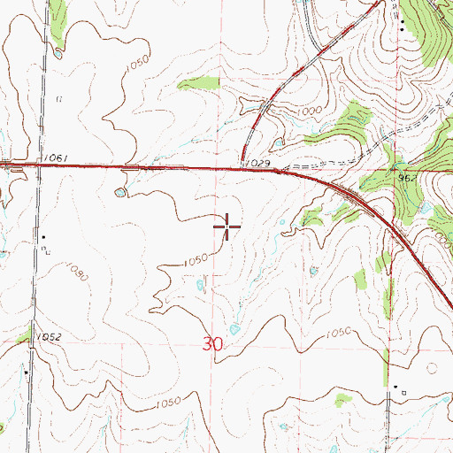 Topographic Map of Green Acres Mobile Home Park, KS