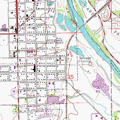 Topographic Map of Greenlawn Trailer Park, KS