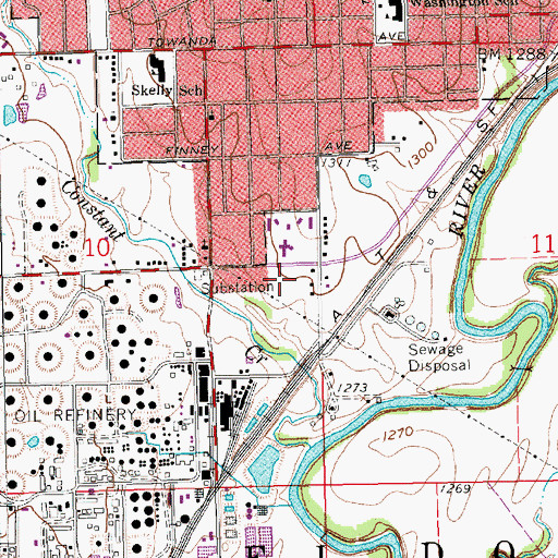 Topographic Map of Highpoint Mobile Home Park, KS
