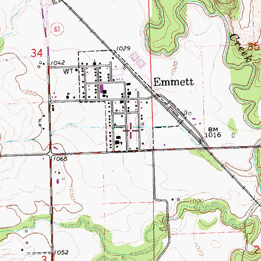 Topographic Map of Humdinger Trailer Park, KS